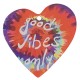 Colgante de Metacrilato Corazón "good vibes only" 45mm