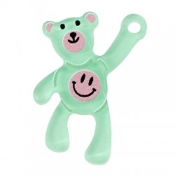 Pendentif ours en Acrylique Plexi avec Sourire 21 x 26 mm