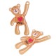 Plexi Acrylic Pendant Bear with Heart 25x37mm