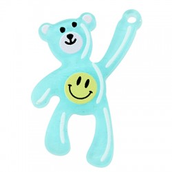 Plexi Acrylic Pendant Bear with Smile 25x37mm
