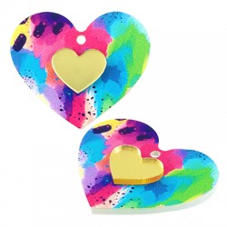 Pendentif cœur en Acrylique Plexi 33 x 27 mm