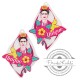 Pendientes de Metacrilato con Frida Kahlo ''UNIQUE'' 60x46mm