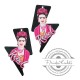 Plexi Acrylic Earrings with Frida Kahlo 65x39mm (2pcs/Set)
