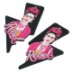 Plexi Acrylic Earrings with Frida Kahlo 65x39mm (2pcs/Set)