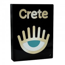 Pieza Decorativa de Metacrilato "Crete" con Ojo 100x80mm