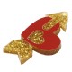 Colgante de Metacrilato Corazon con Flecha 20x38mm