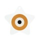 Plexi Acrylic Pendant Star with Evil Eye 42x40mm