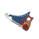 Plexi Acrylic Connector Shoe “STAY WILD” with Rose 20x13mm