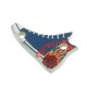 Plexi Acrylic Connector Shoe “STAY WILD” with Rose 20x13mm