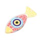 Ciondolo in Plexiglass Acrilico a Forma di Pesce con Occhio Malvagio 50X19 mm