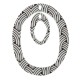 Pendentif Ovale en Acrylique Plexi 46 x 60 mm et 17 x 29 mm (2 Pièces/Ensemble)