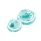 Pendentif rond en Acrylique Plexi avec Bulles 24 x 14 mm