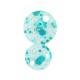 Pendentif rond en Acrylique Plexi avec Bulles 24 x 14 mm