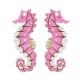 Plexi Acrylic Pendant Seahorse 21x51mm (2pcs/Set)