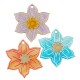 Plexi Acrylic Pendant Flower 32x34mm