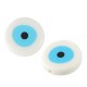 Acrylic Bead Round with Evil Eye 15x4mm Ø2mm