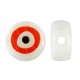 Plexi Acrylic Flat Bead Round with Evil Eye 8mm/4.5mm Ø~2mm