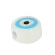 Plexi Acrylic Flat Bead Round with Evil Eye 8mm/4.5mm Ø~2mm