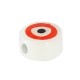 Plexi Acrylic Flat Bead Round with Evil Eye 8mm/4.5mm Ø~2mm