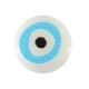 Plexi Acrylic Flat Bead Round with Evil Eye 8mm/4.5mm Ø~2mm