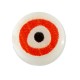 Plexi Acrylic Flat Bead Round with Evil Eye 8mm/4.5mm Ø~2mm