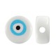 Plexi Acrylic Flat Bead Round with Evil Eye 10mm/5mm Ø2mm