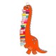 Pendentif en Acrylique Plexi Dinosaure avec Livres 37 x 73 mm