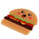 Plexi Acrylic Pendant Burger with Face 54x50mm
