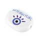 Acrylic Bead Oval “μπαμπάς” with Evil Eye 12x15mm/4mm Ø1.7mm
