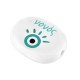 Acrylic Bead Oval “νονός” with Evil Eye 12x15mm/4mm Ø1.7mm