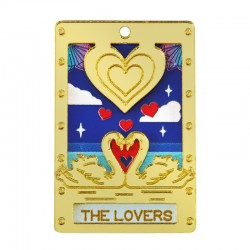 Pendentif en Acrylique Plexi « Les Amoureux » 29 x 45 mm
