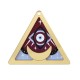 Plexi Acrylic Pendant Triangle with Evil Eye & Moon 48x42mm