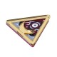 Plexi Acrylic Pendant Triangle with Evil Eye & Moon 48x42mm