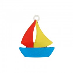 Pendentif en Acrylique Plexi Bateau 28 x 30 mm