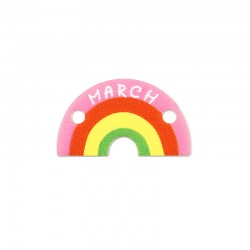 Connecteur en Acrylique Plexi Arc-En-Ciel « March » 20 x 11 mm