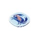 Pendentif rond en Acrylique Plexi avec Crabe 35 mm