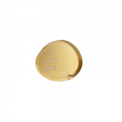 Adorno Decorativo Ovalado Irregular de Acrílico Plexi con Deseos 95 x 77 mm