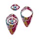 Plexi Acrylic Pendant Teardrop with Evil Eye 27x45mm (2pcs/set)