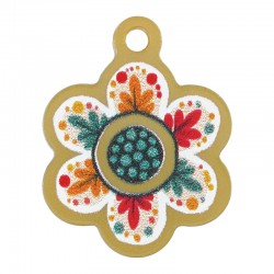 Breloque en Acrylique Plexi en Forme de Fleur 18 mm