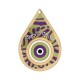 Plexi Acrylic Pendant Drop with Evil Eye 47x68mm