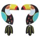 Plexi Acrylic Pendant Tucan 29x51mm (2pcs/Set)