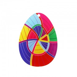 Pendentif en Acrylique Plexi en Forme D'Œuf 47 x 65 mm