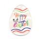 Ciondolo in Plexiglass Acrilico a Forma di Uovo di Pasqua Happy Easter 50X70 mm