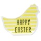 Plexi Acrylic Decorative Chicken "HAPPY EASTER" 69x56mm