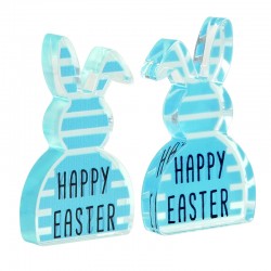 Plexi Acrylic Decorative Bunny "HAPPY EASTER" 42x73mm