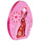 Plexi Acrylic Decorative Egg with Bunny "HAPPY EASTER" 90x115mm