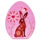 Plexi Acrylic Decorative Egg with Bunny "HAPPY EASTER" 90x115mm