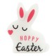 Plexi Acrylic Decorative Bunny "Hoppy Easter" 52x64mm