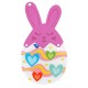 Pendentif en Acrylique Plexi Lapin 34 x 41 mm et œuf 39 x 36 mm (2 Pièces/Ensemble)