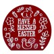 Plexi Acrylic Decorative Chicken "Blessed Easter" 80x85mm